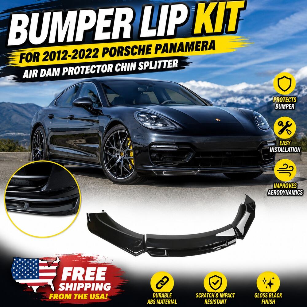 Bumper Lip 1Kit for 2012-2022 Porsche Panamera Air Dam Protector Chin Splitter